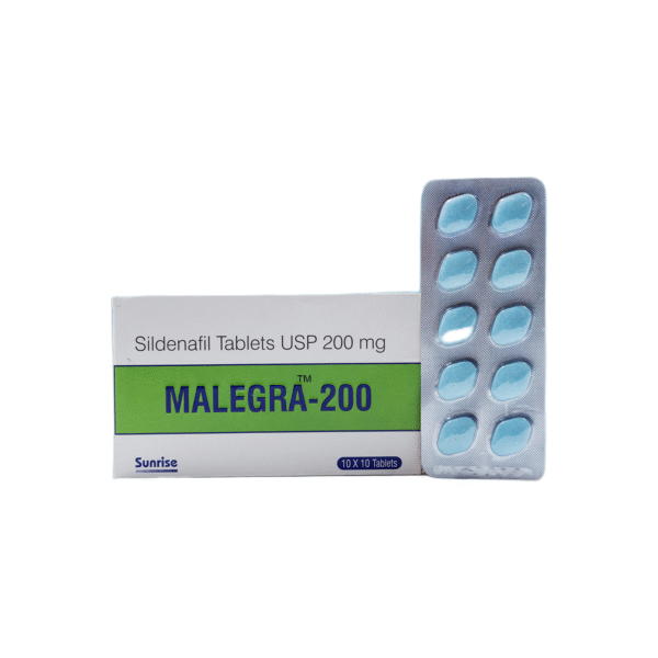 Malegra 200 mg (Sildenafil) Tablet